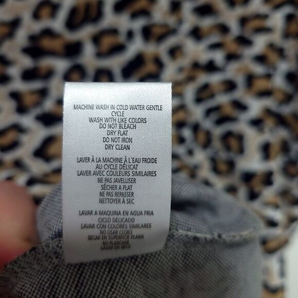 Lord & Taylor Design Lab Leopard Print Mock Neck Sheath Dress - Picture 9 of 10